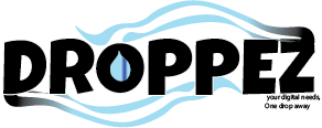 a logo with blue waves